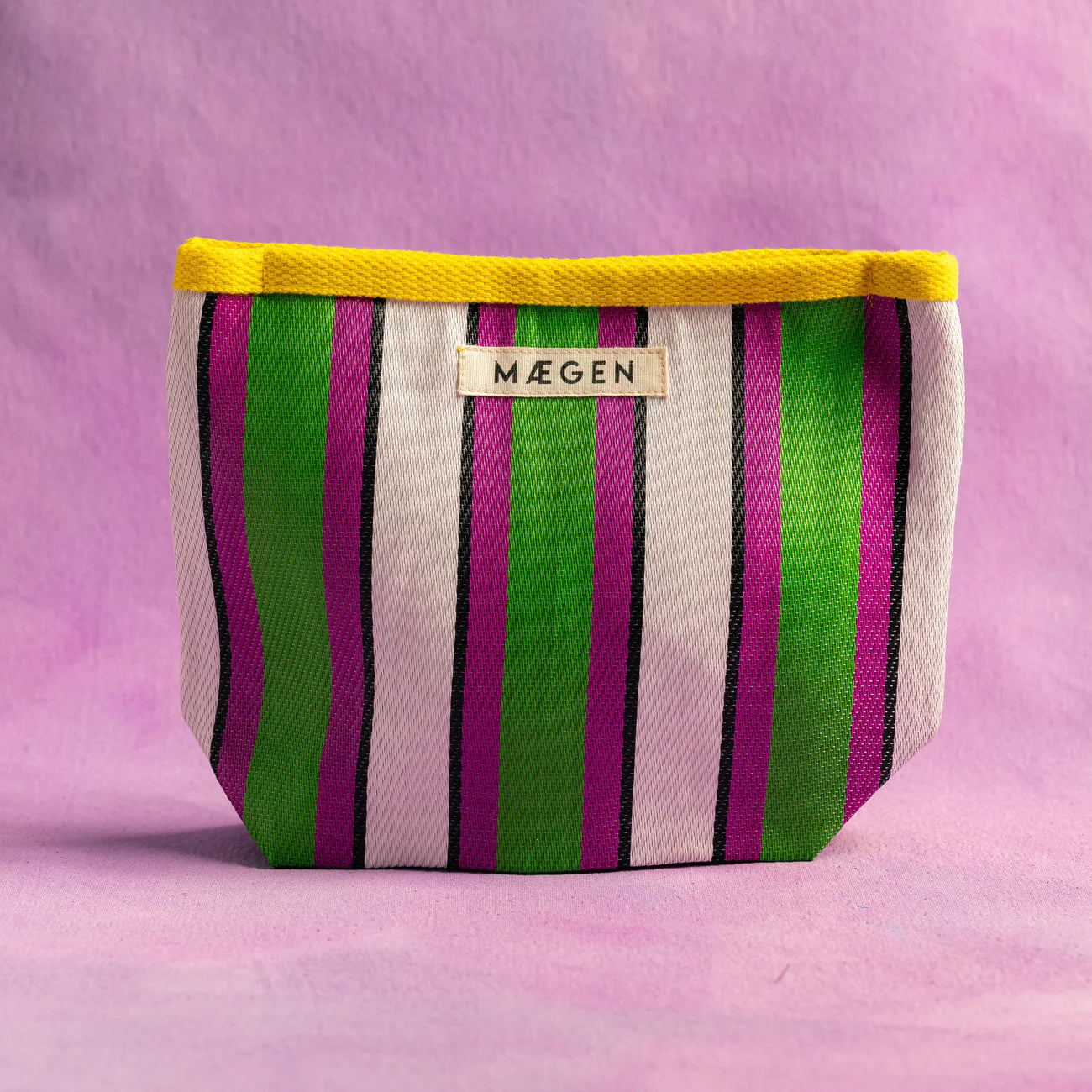 Striped Nylon Pouch