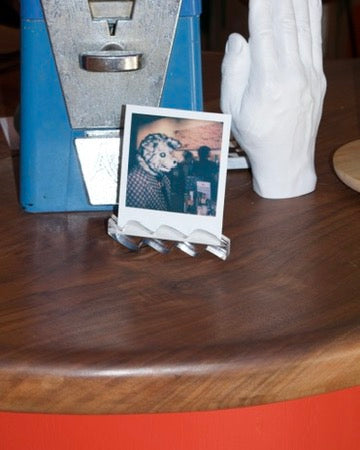polaroid squiggle stand | ghost
