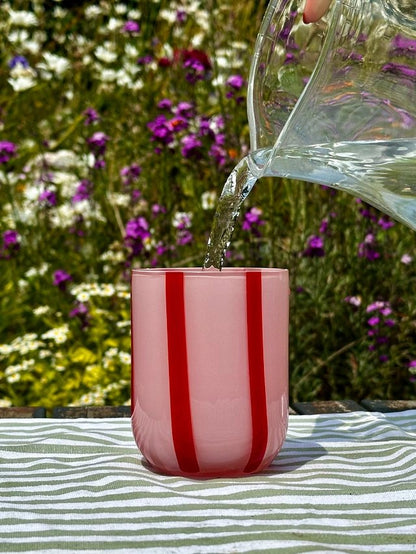 Striped Glass Cup