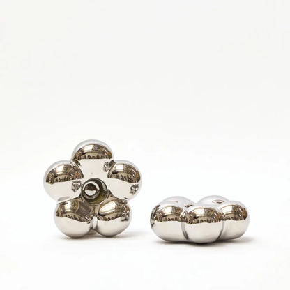 Chrome Flower Candle Holder