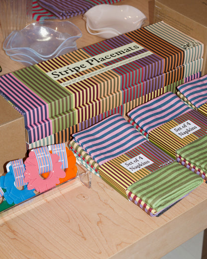 duo stripe napkin set