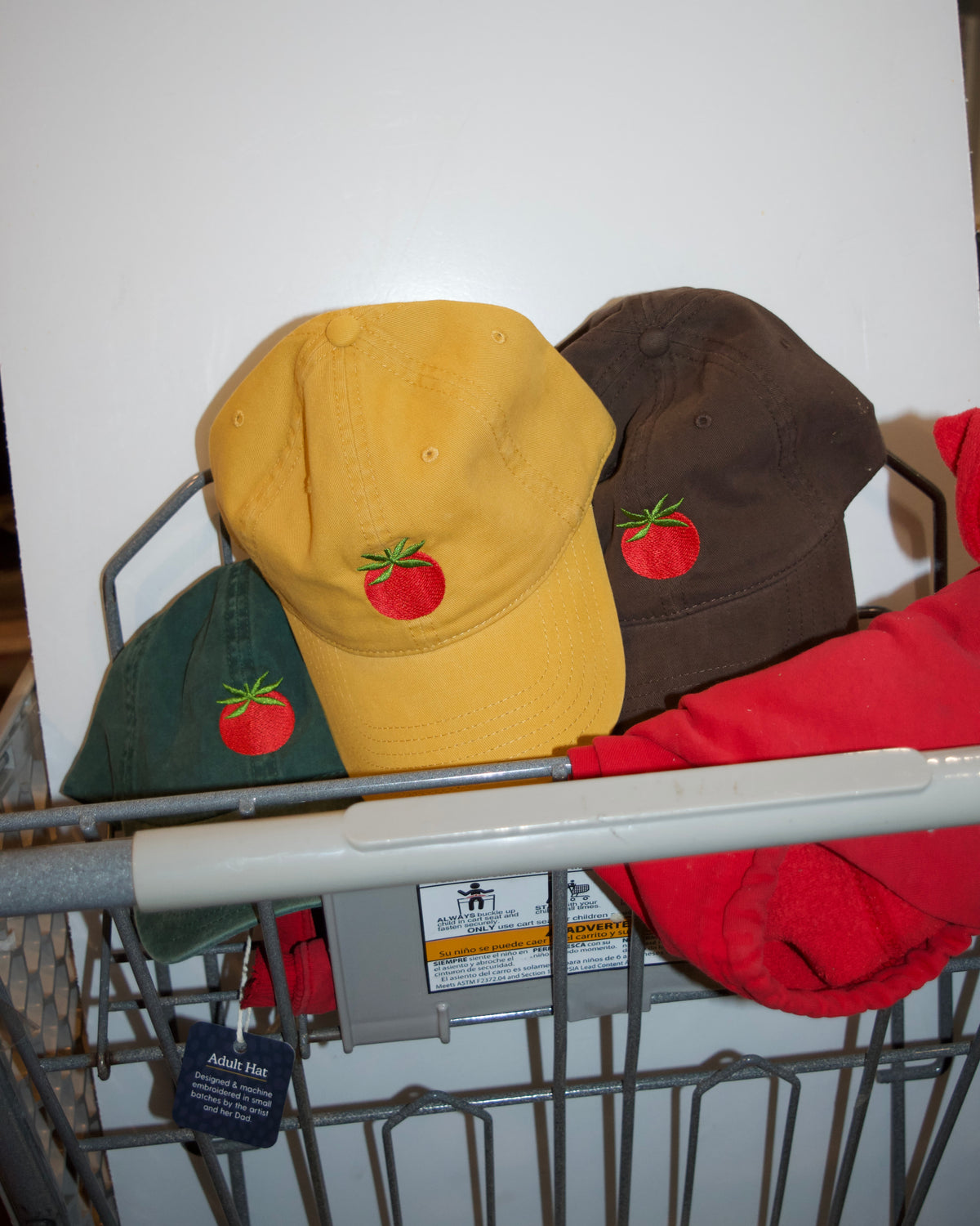 Embroidered Cherry Tomato Hat