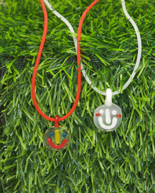 Glass Smiley Face Necklace
