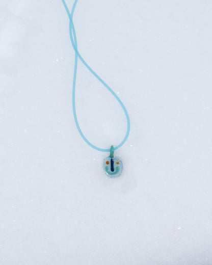 Glass Smiley Face Necklace