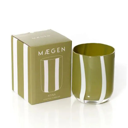 Striped Glass Cup