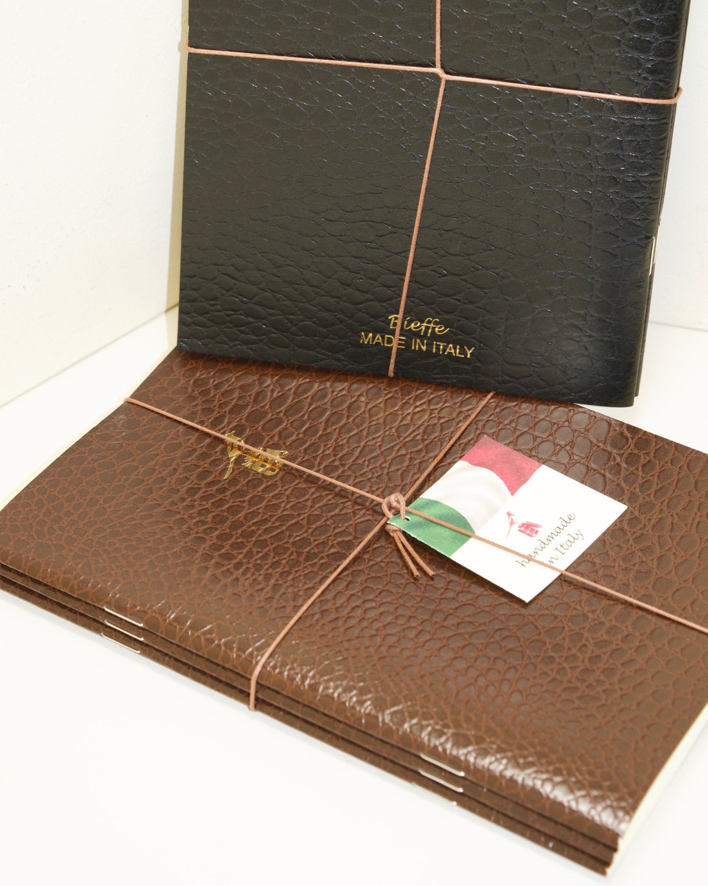 Italian Leather Notebook Set