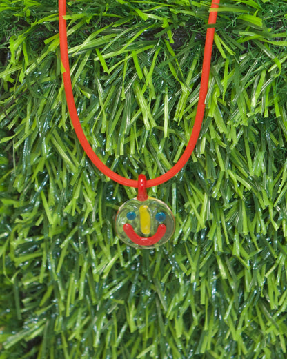 Glass Smiley Face Necklace