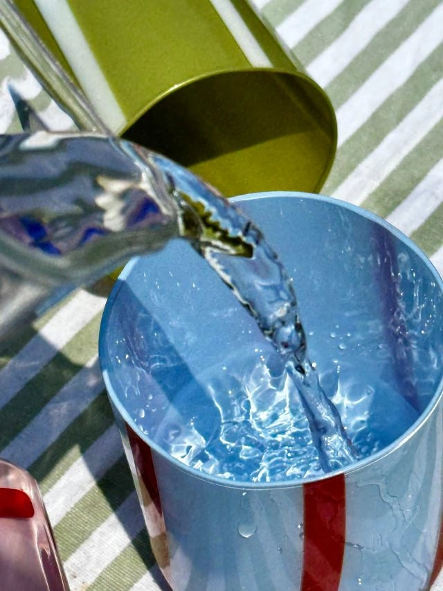 Striped Glass Cup