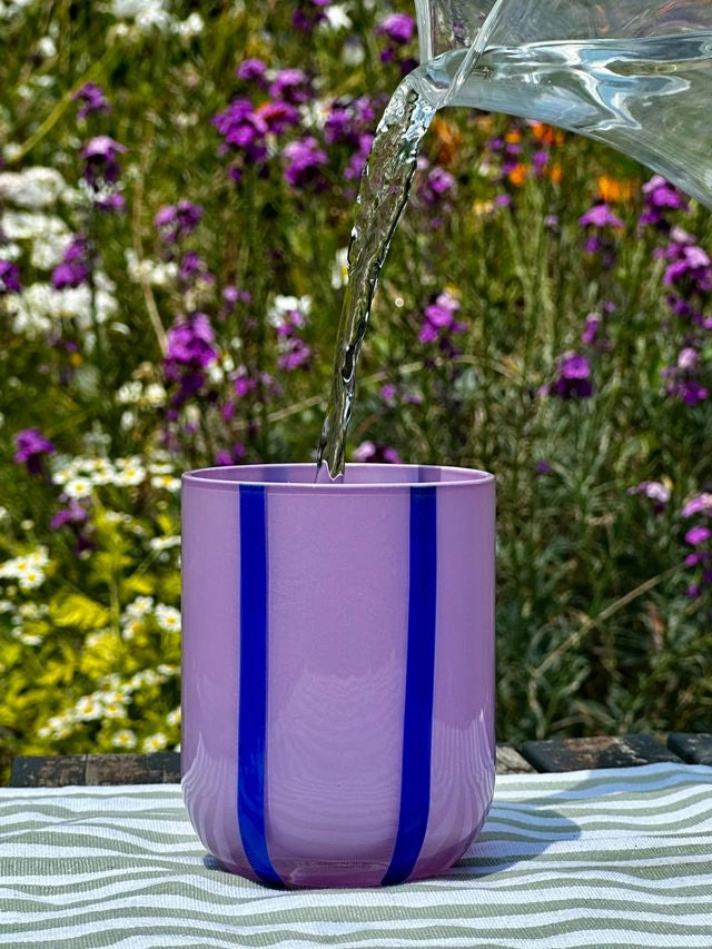 Striped Glass Cup