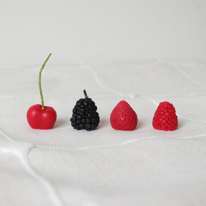 Mixed Berry Beeswax Birthday Candles 4 Pack