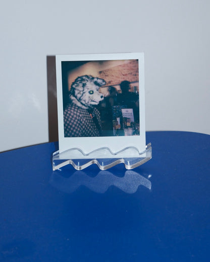 polaroid squiggle stand | ghost