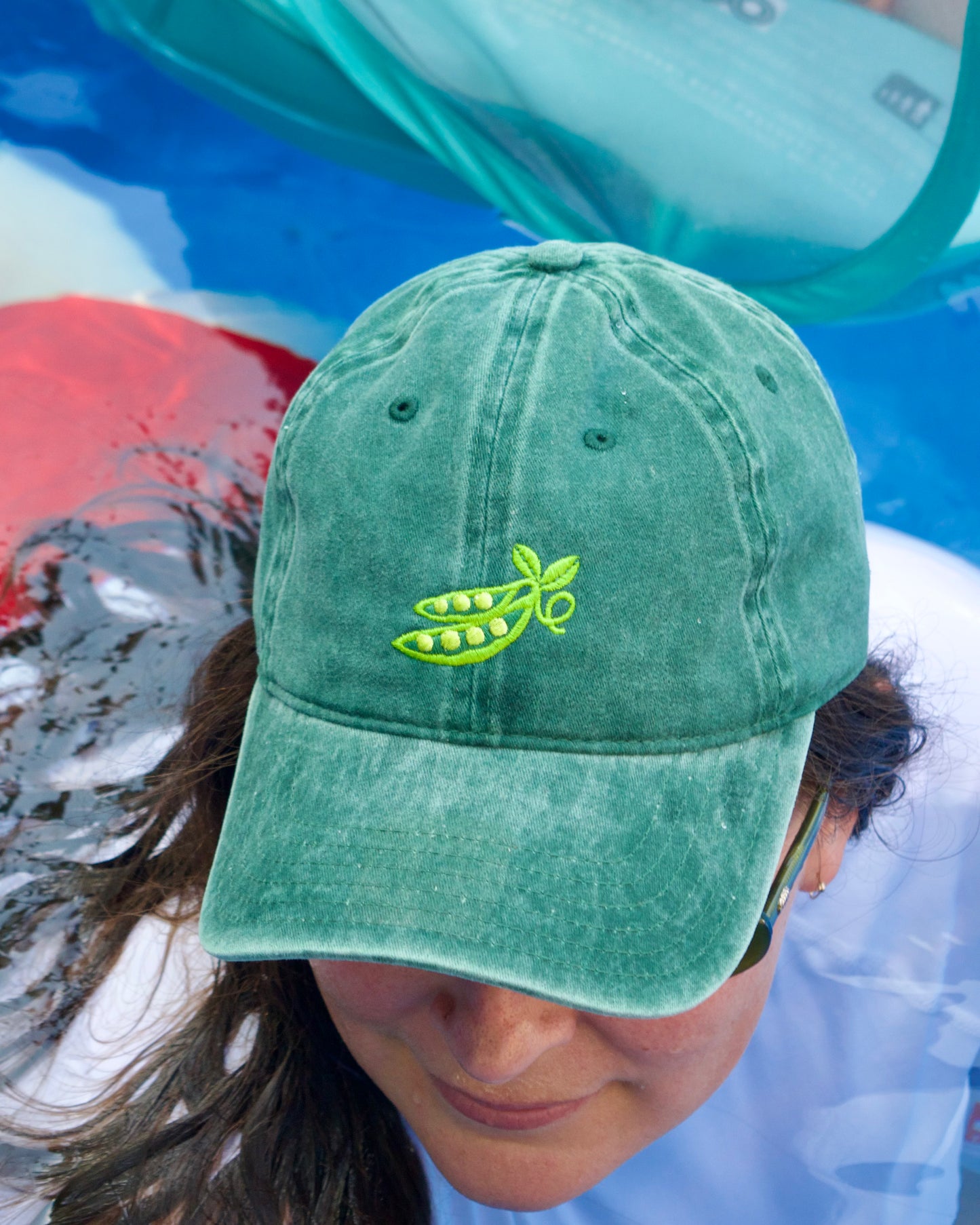 Embroidered Pea Pod Hat