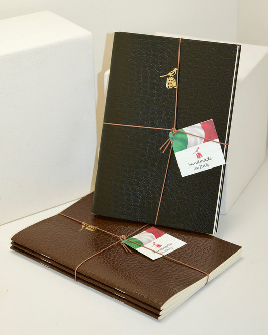Italian Leather Notebook Set