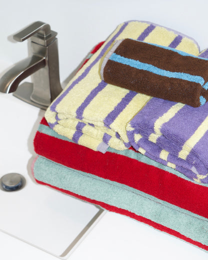 Dusen Dusen Bird Stripe Bath Towels