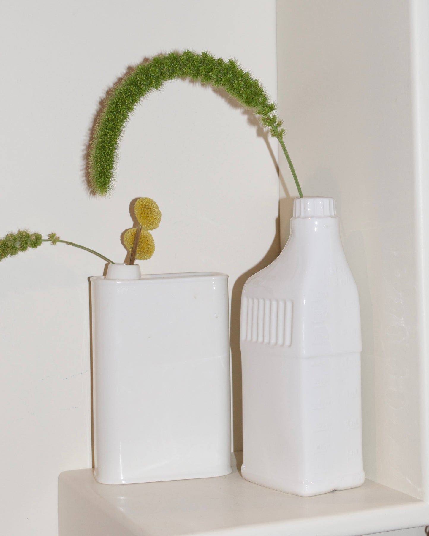 Oil Can and Bottle Ceramic Vases