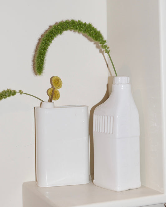 Oil Can and Bottle Ceramic Vases