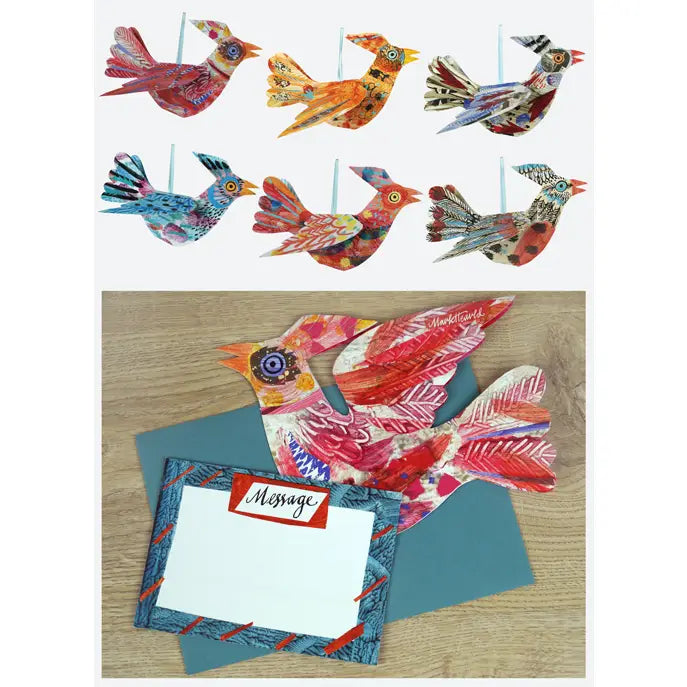 Paper Hanging Bird Greeting Card