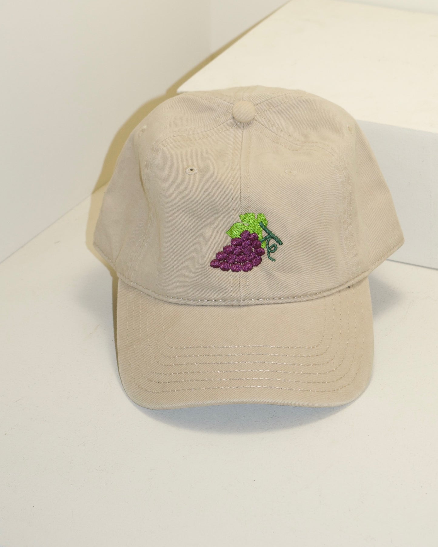 Embroidered Grapes Hat