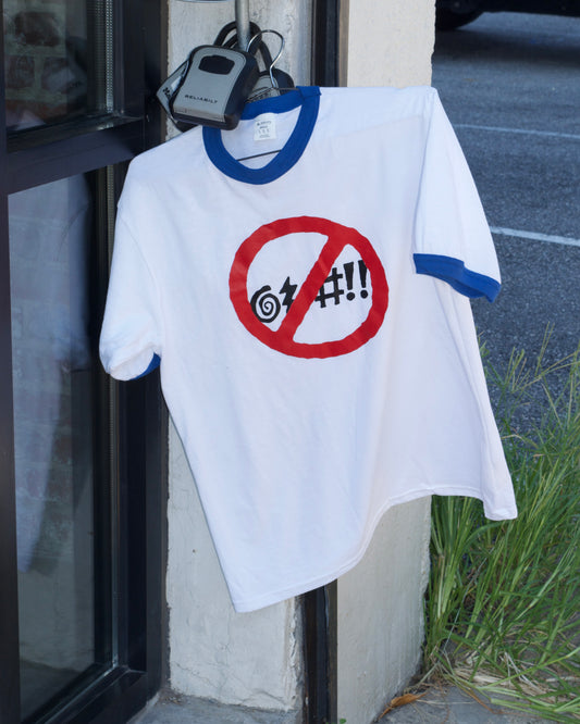No Cussing Ringer Tee | Odd Bird's Tourist Trap