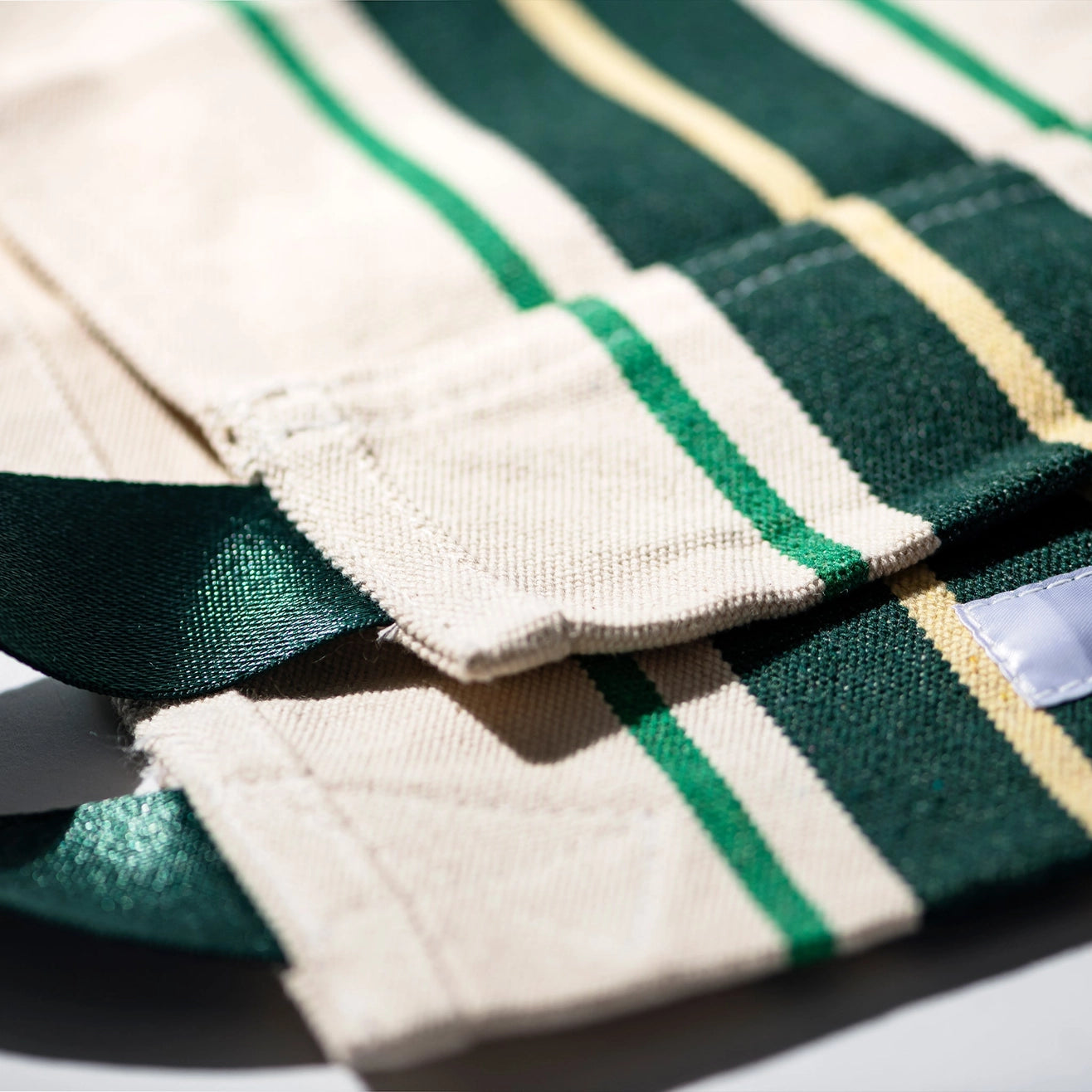 Green Striped Magazine Rack