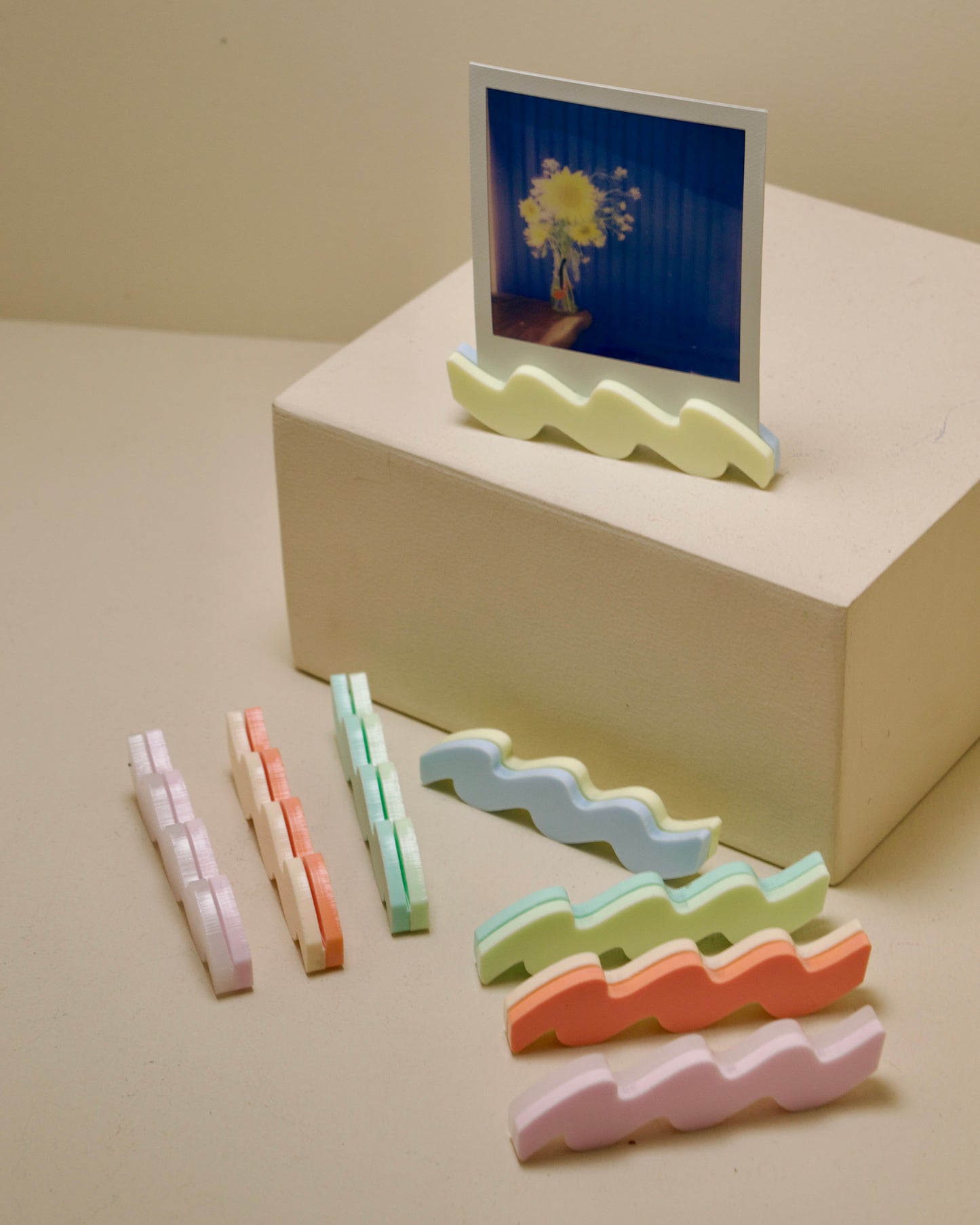 polaroid squiggle stand: color duet edition