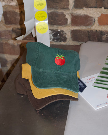 Embroidered Cherry Tomato Hat