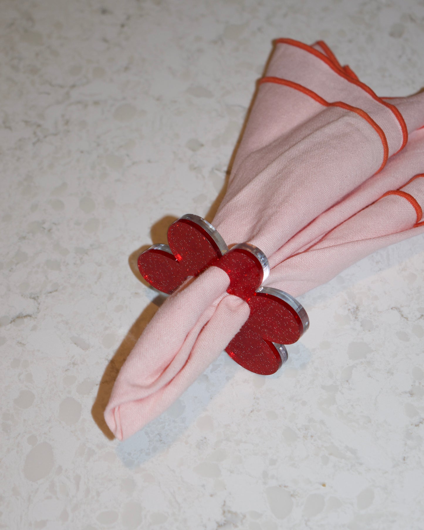 Glitter & Mirror Napkin Rings - Set of 4