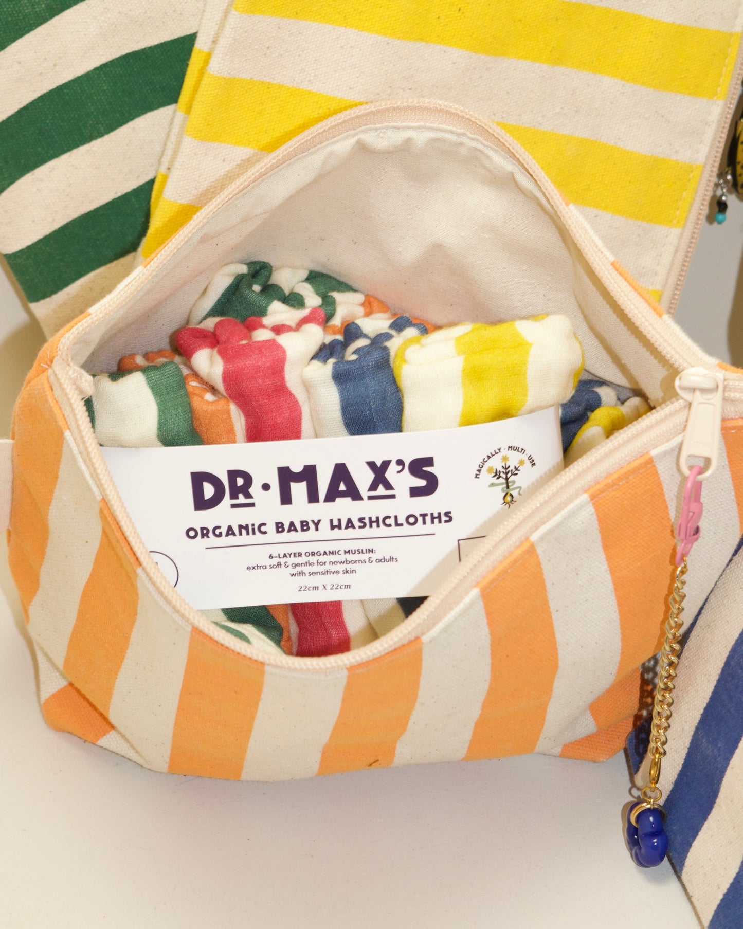 striped wash cloth set