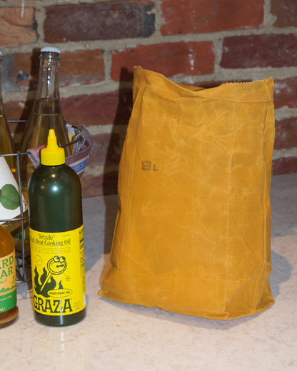 Waxed Cotton Grocery Bag