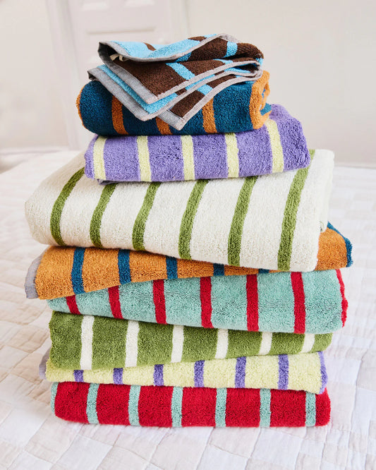 Dusen Dusen Bird Stripe Bath Towels