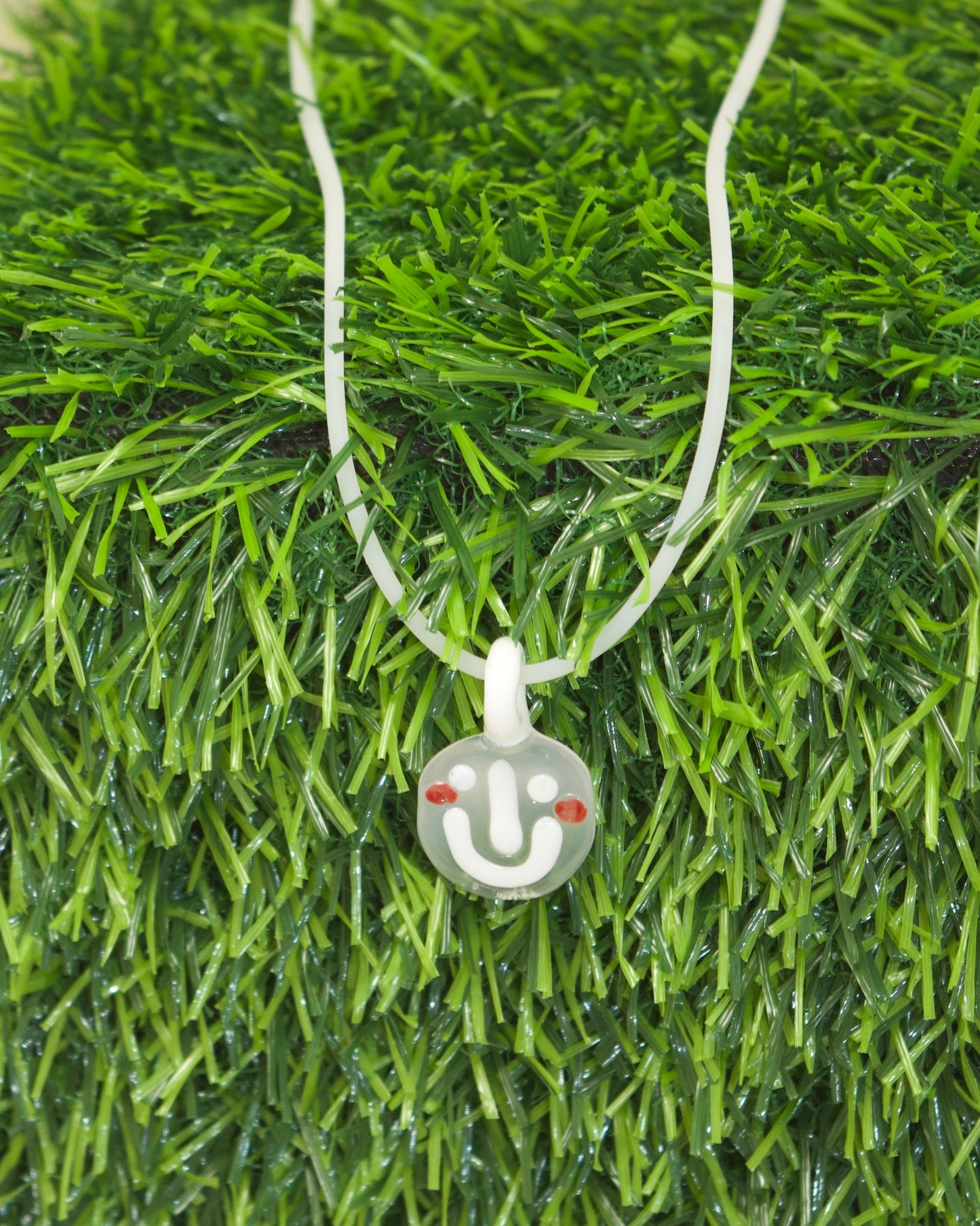 Glass Smiley Face Necklace