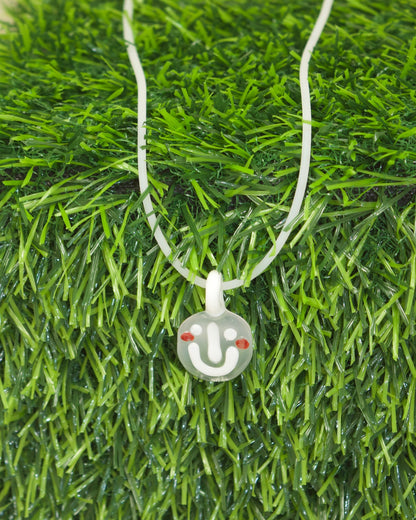 Glass Smiley Face Necklace