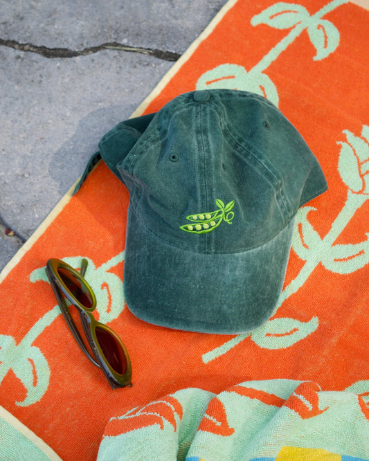 Embroidered Pea Pod Hat