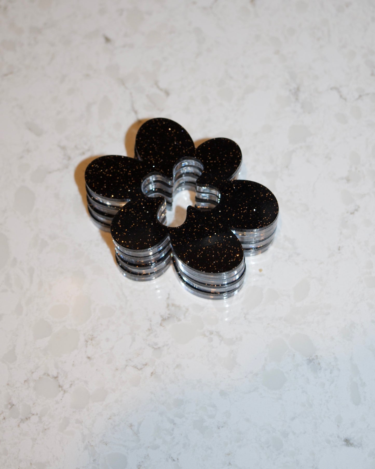 Glitter & Mirror Napkin Rings - Set of 4