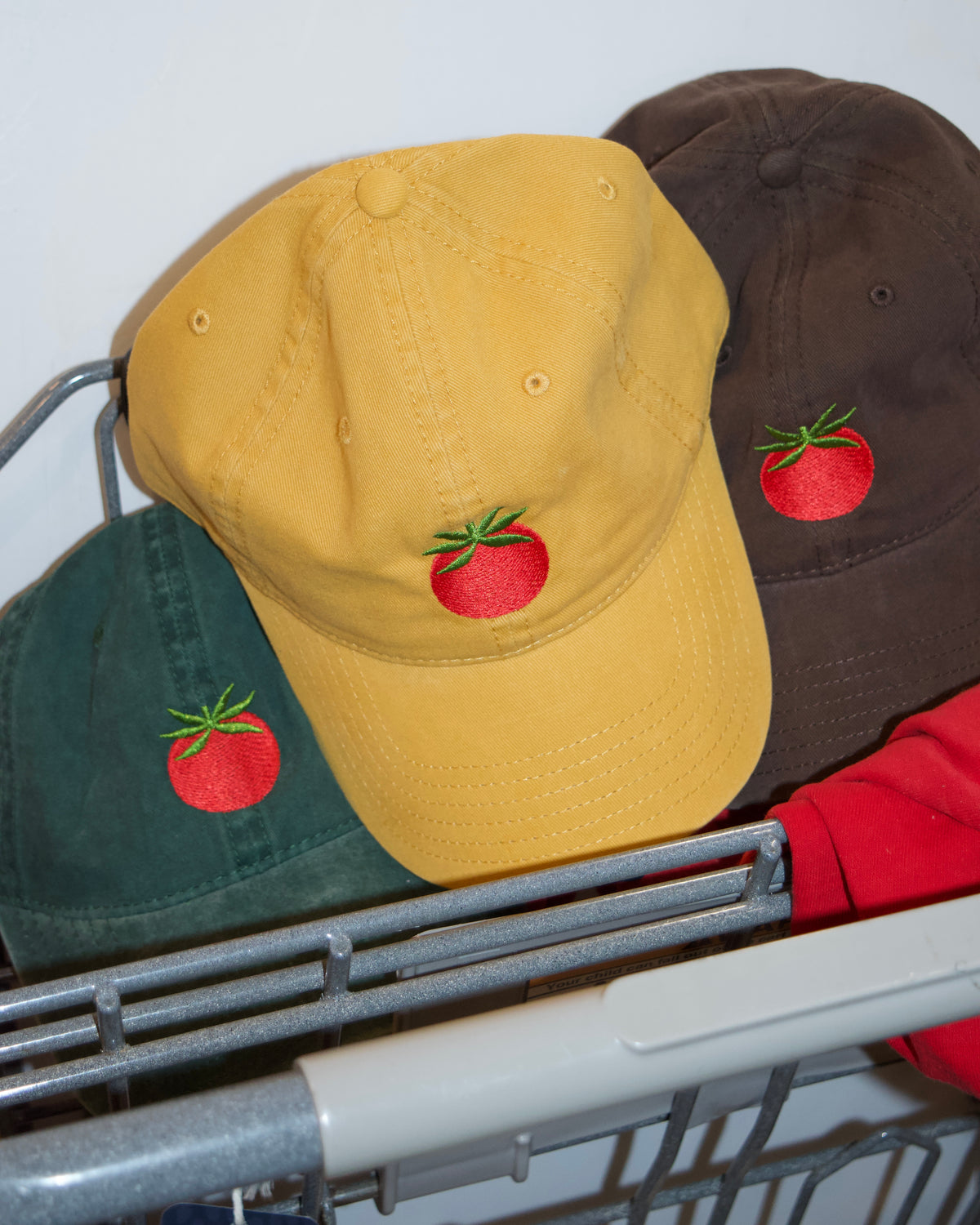 Embroidered Cherry Tomato Hat