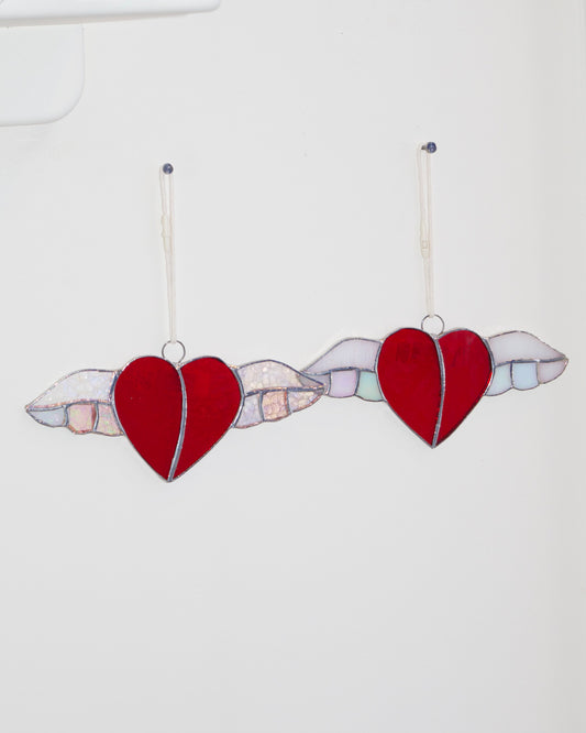 Stained Glass Winged Heart