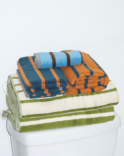Dusen Dusen Bird Stripe Bath Towels
