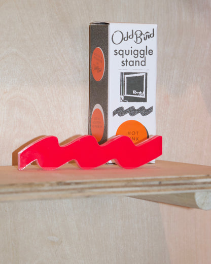 polaroid squiggle stand | hot pink