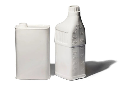 Oil Can and Bottle Ceramic Vases