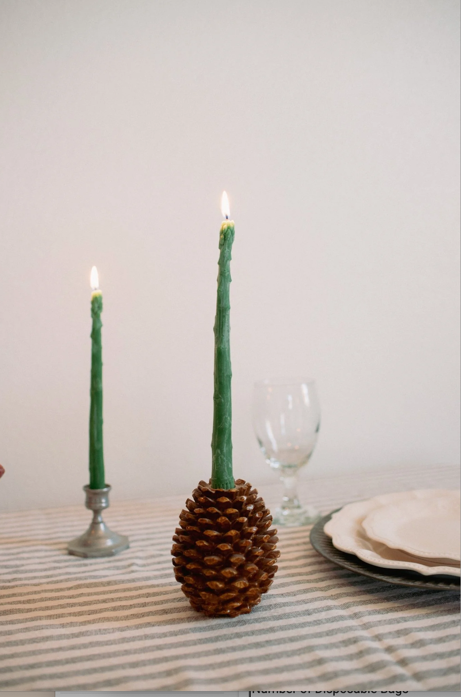 Asparagus Taper Candles