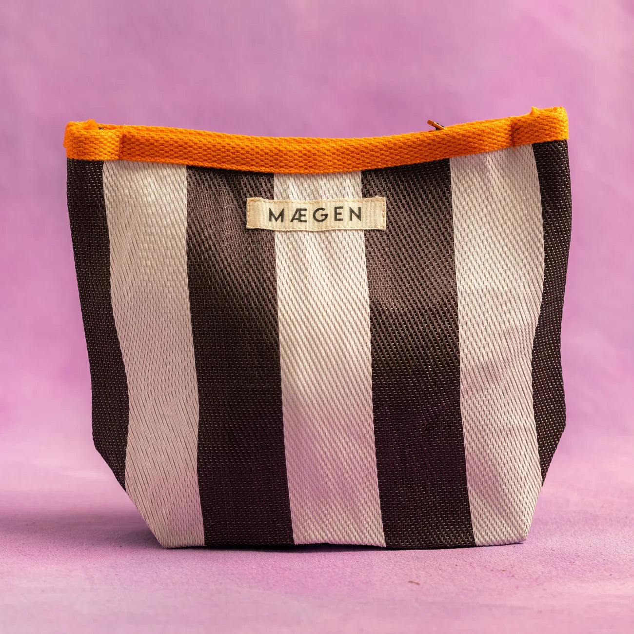 Striped Nylon Pouch