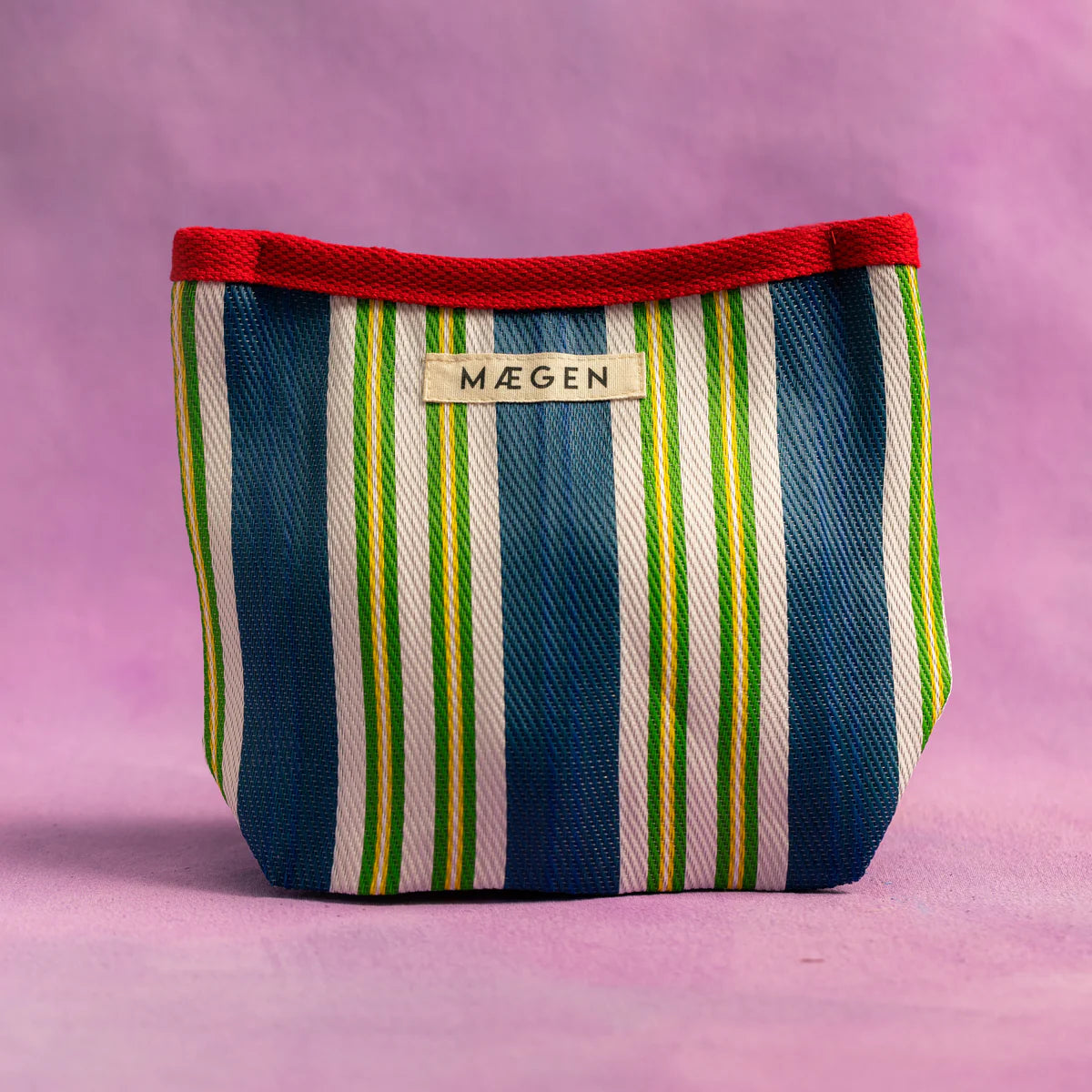 Striped Nylon Pouch