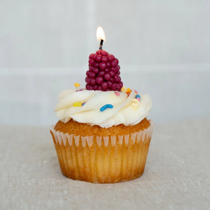Happy Organics Pink Blackberry Birthday Candles