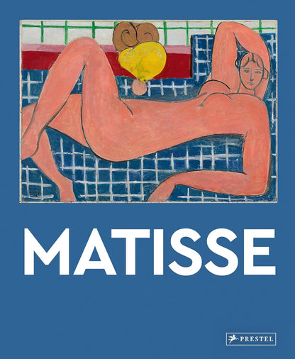 Book cover featuring a Matisse artwork with a blue background and 'Prestel' branding.