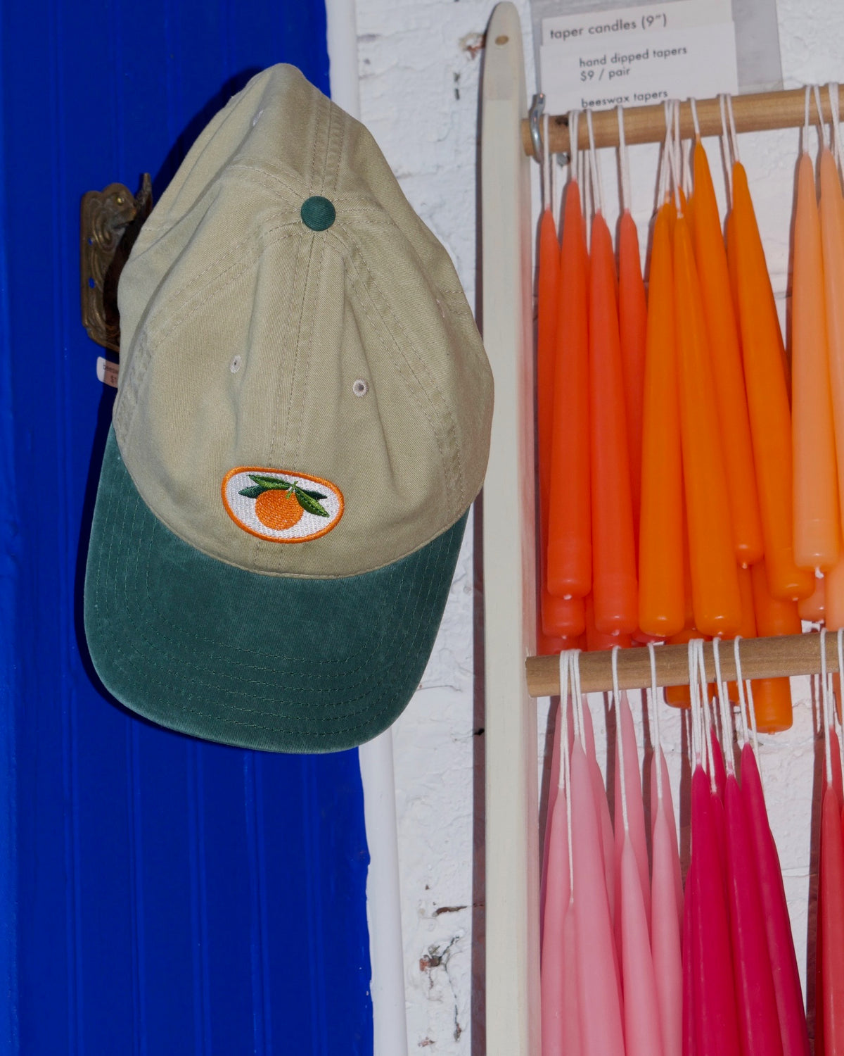 Embroidered Mandarin Orange Hat