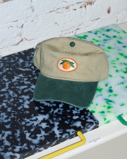 Embroidered Mandarin Orange Hat