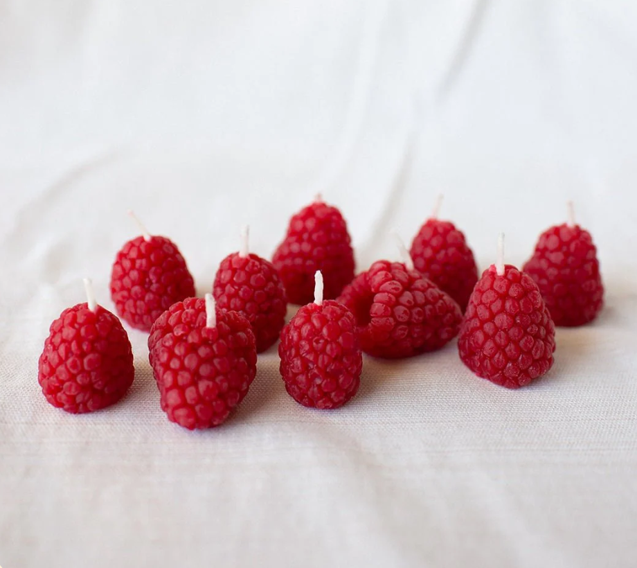 Raspberry Birthday Candles