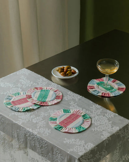 Ruffled Coaster Set