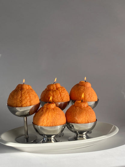 Large Sumo Orange Candle