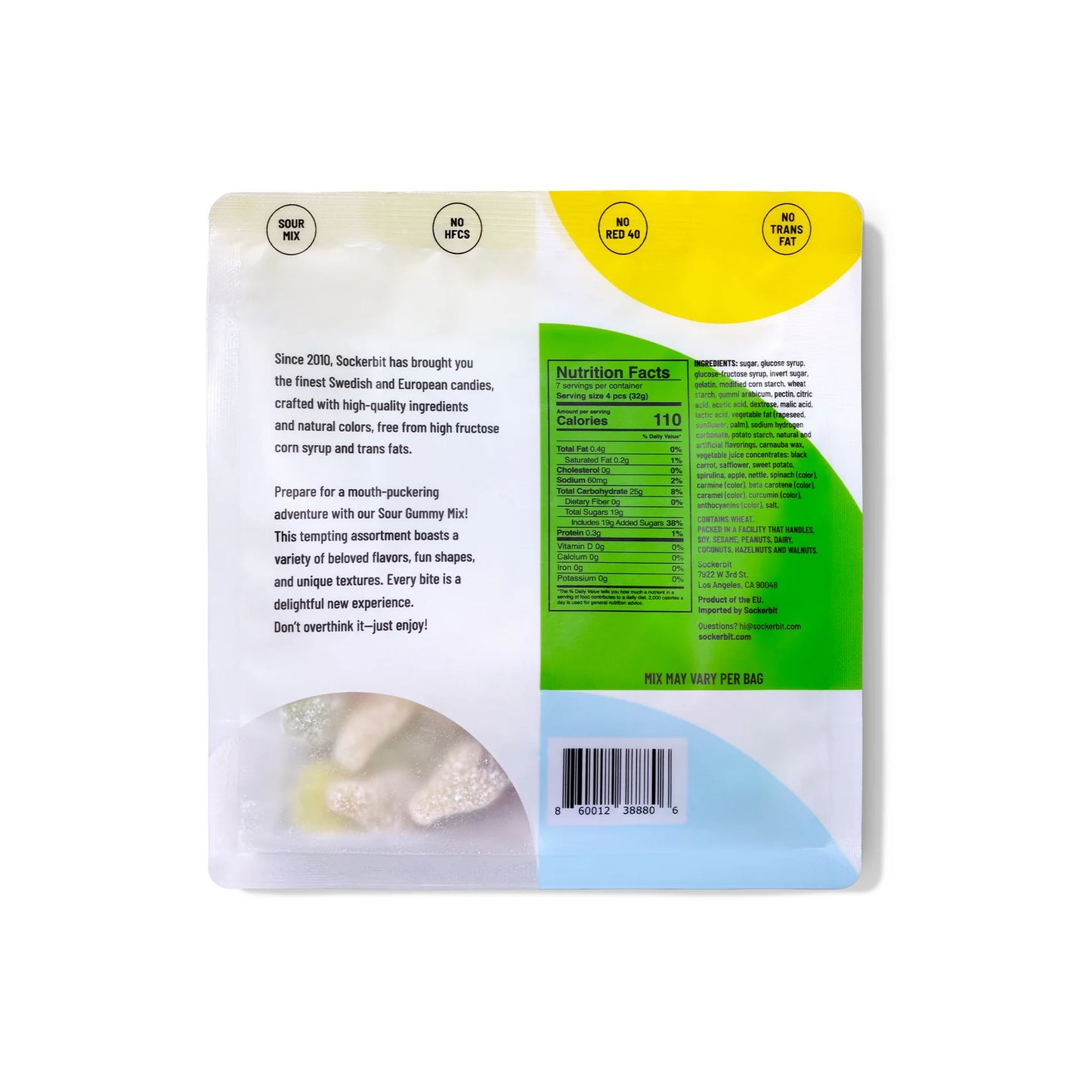 Swedish Sour Gummy Mix by Sockerbit